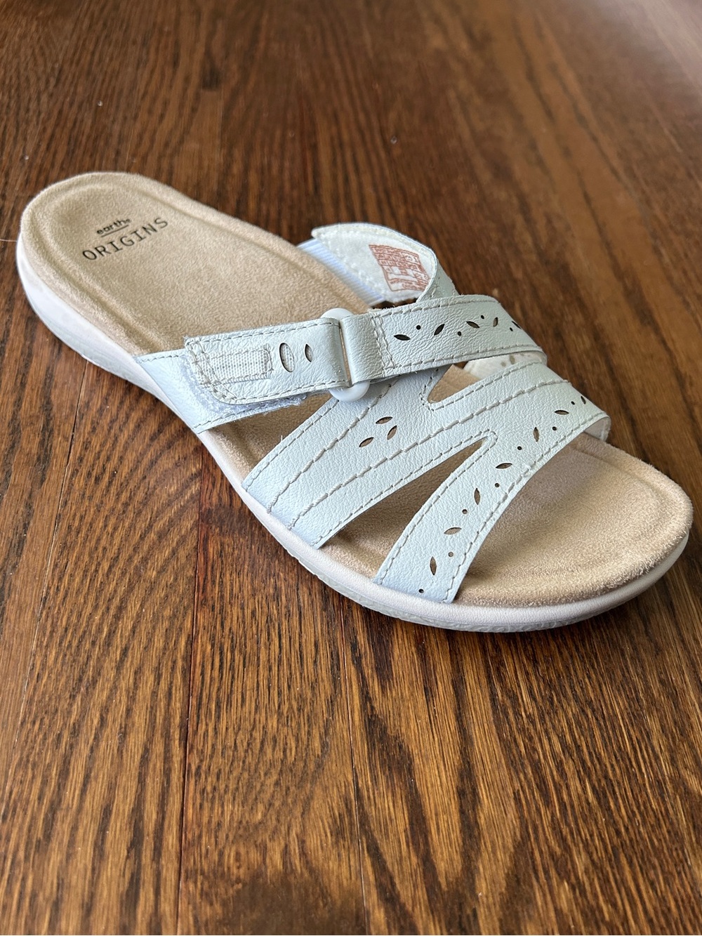 Earth Origins White Sandra Slide Sandals